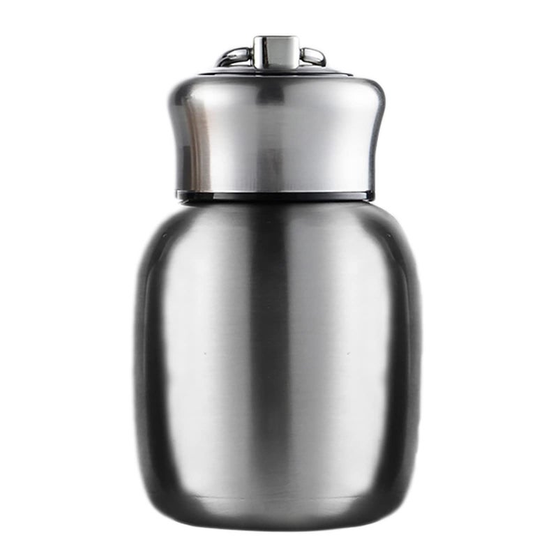 Small Insulated Water Bottle 200ml  Insulated Water Bottle Leakproof  Hot and Cold Water Bottle One Size Fits All Silver