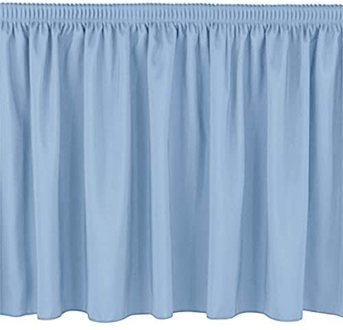 DecorRack 6 Table Skirts  29 in x 14 ft Each  Multi Pack -BPA Free- Plastic Tableskirt  Disposable  Reusable  Rectangular Tablecloth Skirt  Light Blue (6 Pack) - Image 4
