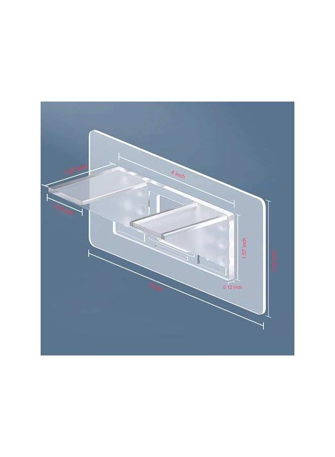 promass 12 Pieces Large Size Adhesive Shelf Bracket, Double Row Thickened and Reinforced Design Punch Free Shelf Support Pegs for Shelves Kitchen Cabinet Book Closet - Image 3
