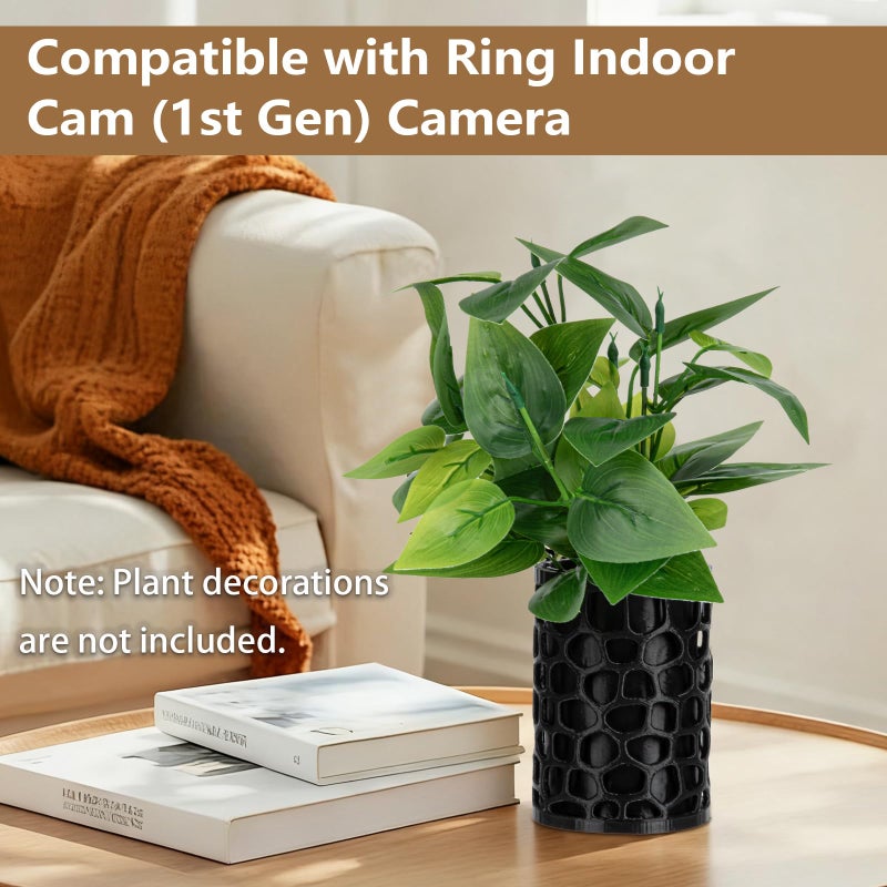 CharmPacks Camera Disguise Vase for Ring Indoor Cam (1st Gen) Camera | Top-Loading Design with Wedge Base | Enhanced View & Natural Fake Plant Cover - Image 4