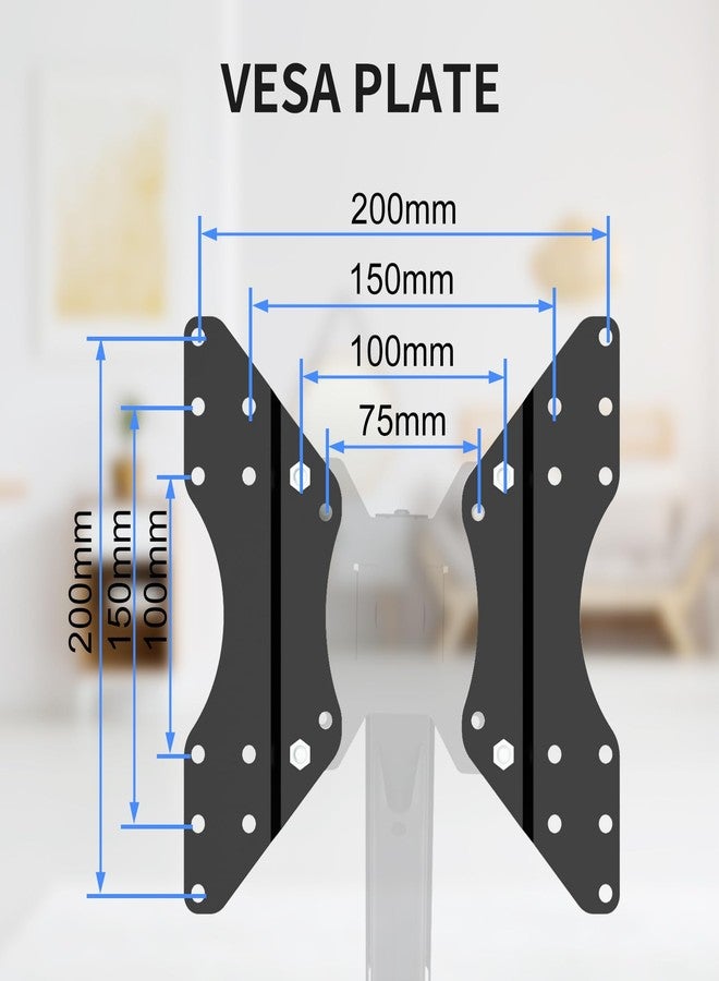 Pholiten VESA Adapter - Adjustable for Monitor Arm & TV Wall Mount - Extension Panel Convertible - Dimensions 100x150/150x100/100x200/200x100/150x150/150x200/200x150/200x200 - Image 2