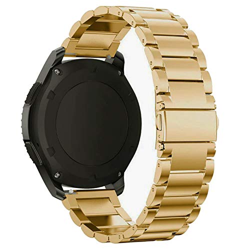 ACM Watch Strap Stainless Steel Metal 22mm Compatible with Fossil Gen 6 44mm Smartwatch Belt Luxury Band Champagne Gold - Image 3
