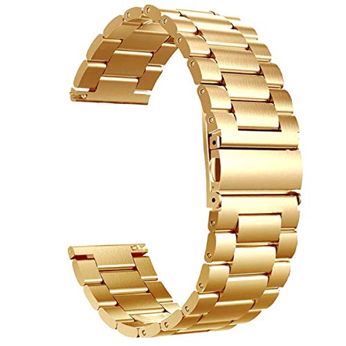 ACM Watch Strap Stainless Steel Metal 22mm Compatible with Fossil Gen 6 44mm Smartwatch Belt Luxury Band Champagne Gold - Image 1