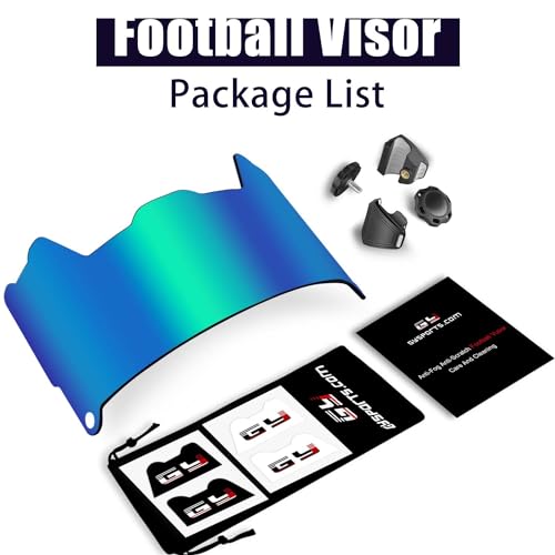 GY Football Visor Professional Football Helmet Visor for Youth Football Helmets and Adult Football Helmet Visors, Includes Visor Clip (Revo Blue) - Image 4