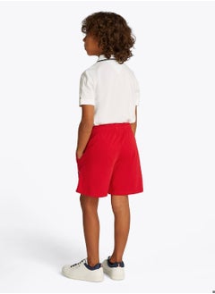 TOMMY HILFIGER Boys' Graphic Sweatshorts - Cotton, Red  - Image 2