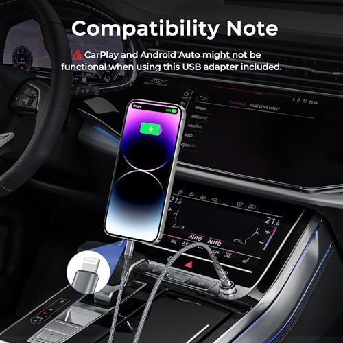 Basesailor iPhone 14 13 Pro Max Charger Cable 10FT,USB C to Lightning Cable with USB A Adapter,Fast Car Charging Power Cord for Apple 12 11 Plus XS XR 8 7 6 Plus 5 SE,iPad 9 9th 8 8th Generation - Image 2
