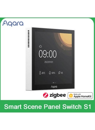 لوحة مفاتيح المشهد الذكي S1 Zigbee 3.0 شاشة تعمل باللمس مقاس 3.95 بوصة مع التعرف على الإيماءات بالذكاء الاصطناعي والتحكم الصوتي وتطبيق HomeKit للمنزل الذكي - pzsku/Z5241D098A2D144D30ACCZ/45/_/1669167424/51f9e1ad-7837-4233-bc63-39fa078ebc08