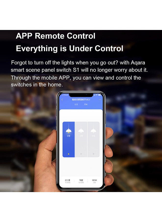 لوحة مفاتيح المشهد الذكي S1 Zigbee 3.0 شاشة تعمل باللمس مقاس 3.95 بوصة مع التعرف على الإيماءات بالذكاء الاصطناعي والتحكم الصوتي وتطبيق HomeKit للمنزل الذكي
