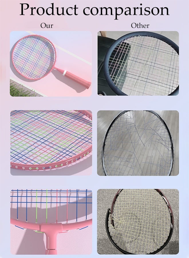 DUNISO Badminton Racket for Children with Anti-Slip Grip,Nylon Alloy Durable Shuttlecocks Racquet ,Including 4 badminton , 2 Bouncy ball and Bag - Image 3