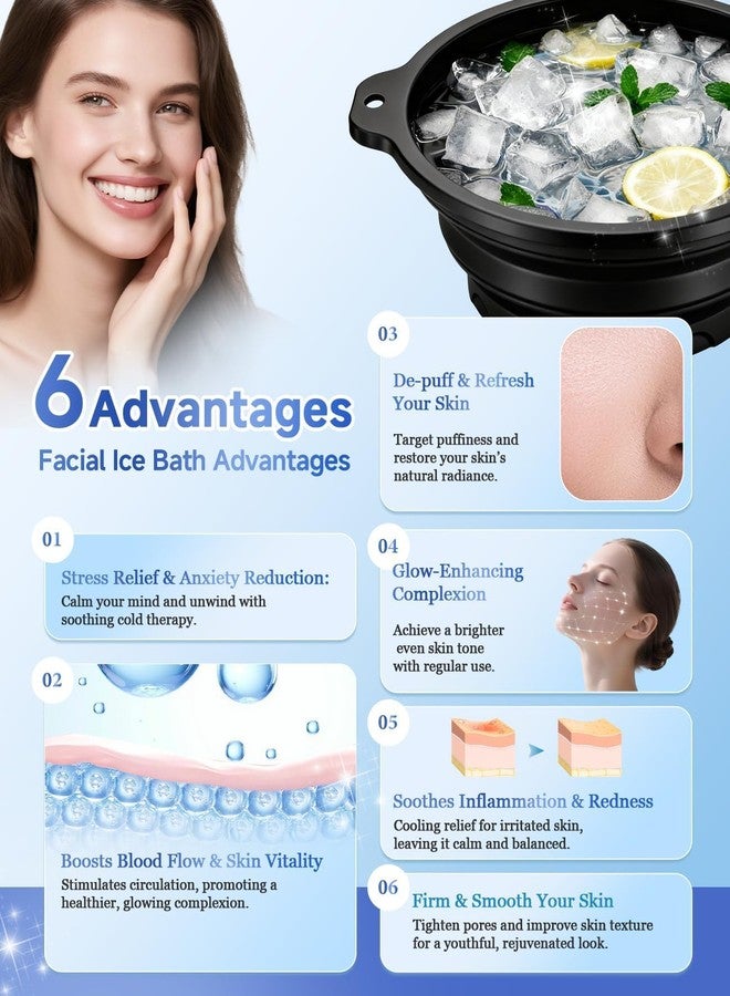 TRIVOT Face Ice Bowl with Built-in Ice Tray – Collapsible Silicone Cold Facial Plunge for Bloat Relief, Skin Tightening & Natural Radiance – Portable Spa Home & Travel (Multicolor) - Image 5