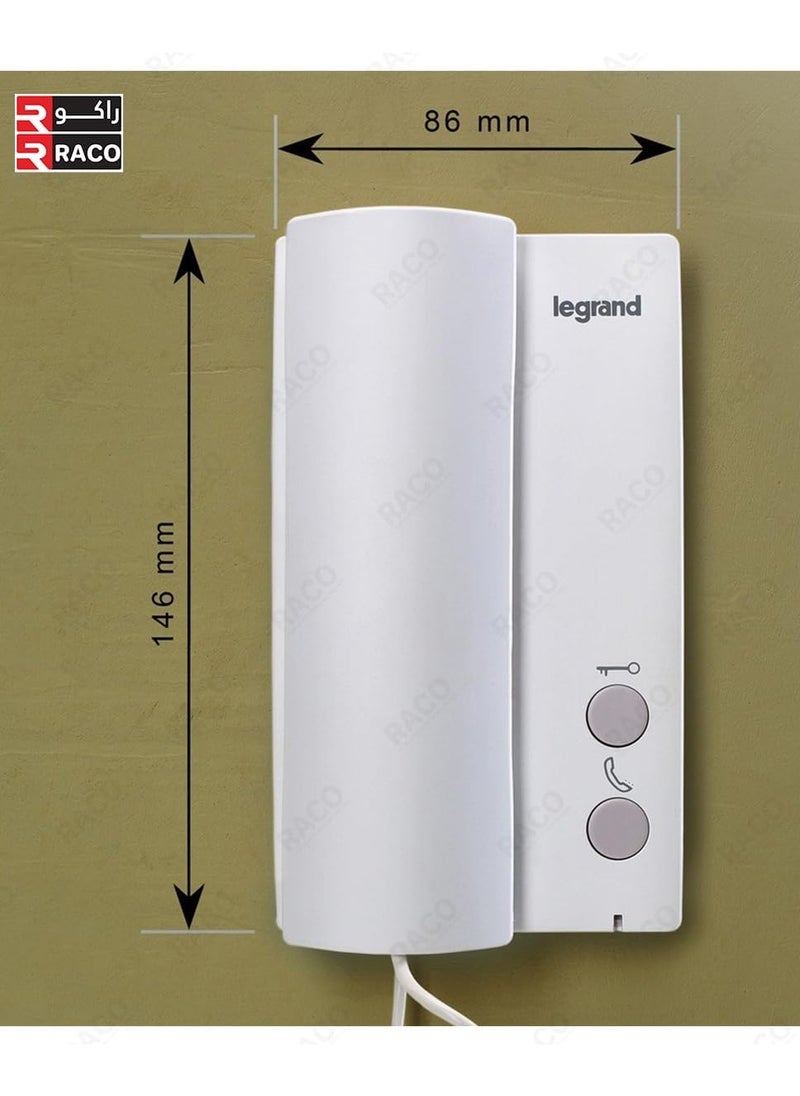 RACO RACO Legrand Door Entry Audio Telephone Kit – Includes Handset, Door Entry Unit, and Entrance Panel with Rain Shield-369500  - Image 3