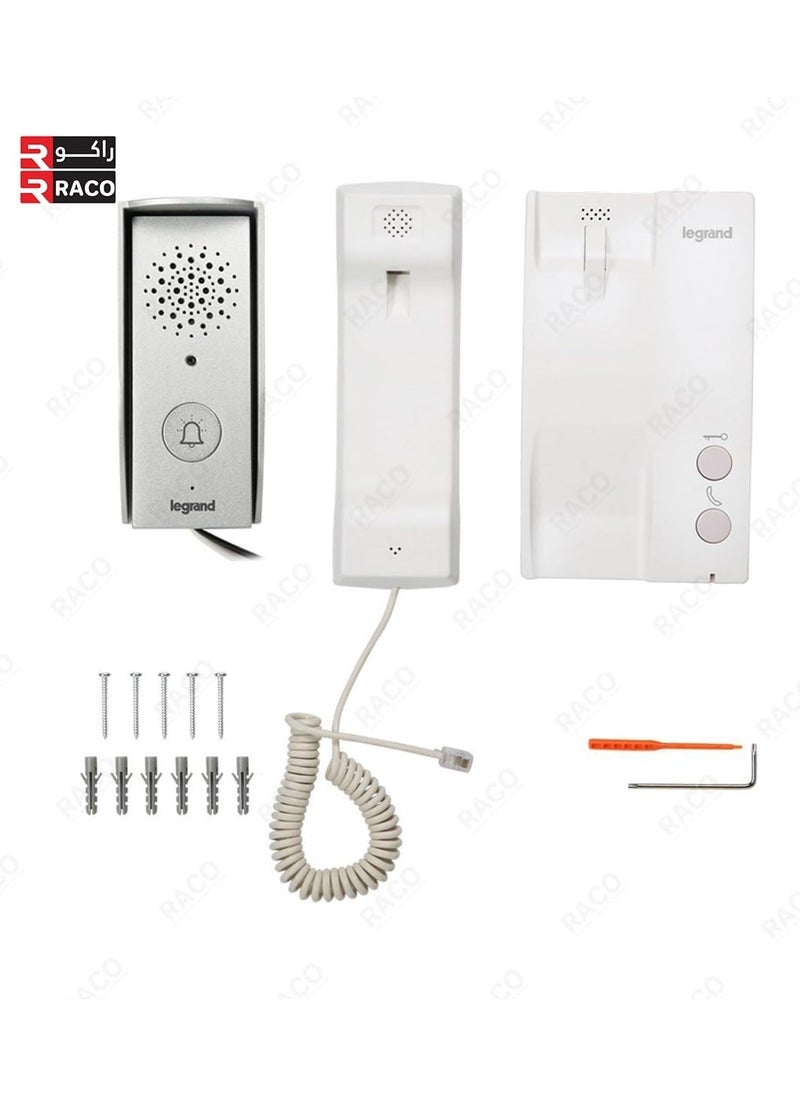 RACO RACO Legrand Door Entry Audio Telephone Kit – Includes Handset, Door Entry Unit, and Entrance Panel with Rain Shield-369500  - Image 2