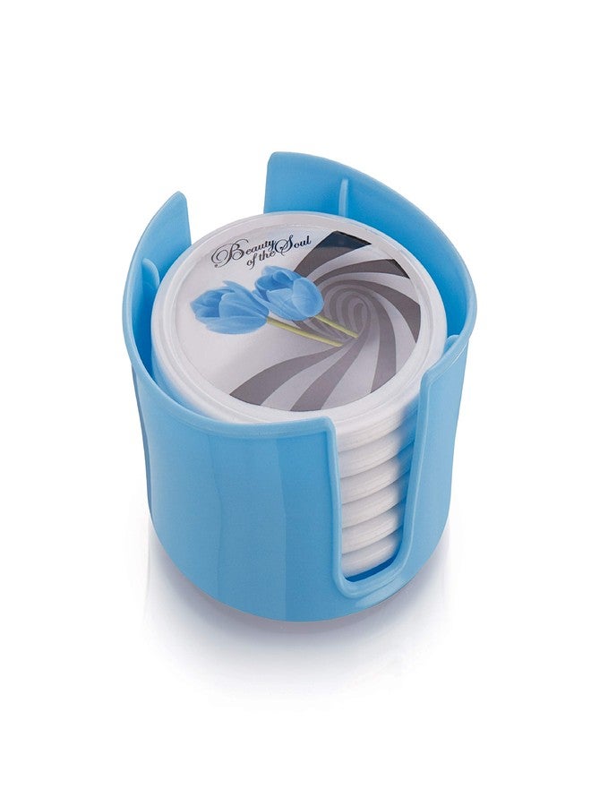 aaKaR - Printed Aroma Coaster - Round Shape Coaster with Stand - Set of 6 - Image 2