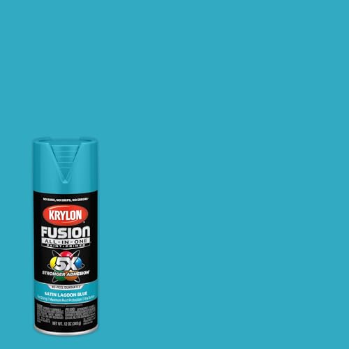 Krylon Fusion All-In-One Adhesive Spray Paint for Indoor/Outdoor Use, 12 oz, Lagoon Blue - Image 2