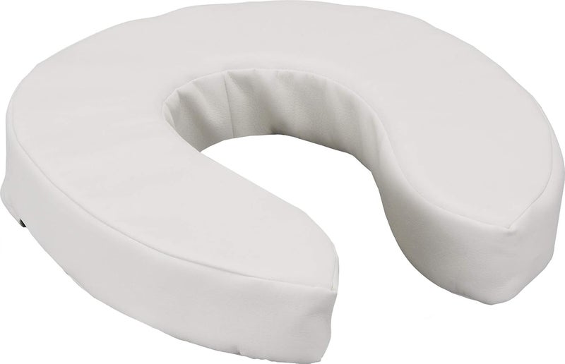NOVA Medical Products Toilet Seat Cushion, 2” Padded Toilet Seat Cover & Comfort Pad, For Standard and Elongated Toilet Seats, White - Image 2