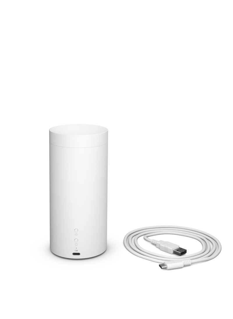 Stadler - Stadler Form Swiss Design Ultrasonic Aroma Swiss Design Lucy Aroma Diffuser Essential Oil Aroma Diffuser with Flame Effect 7 Hours Battery Time Aromatherapy Diffusers for Home and Office with Auto Shut Off White 2 Years Warranty with Local Support Mobile fragrance with Candlelight - Image 1