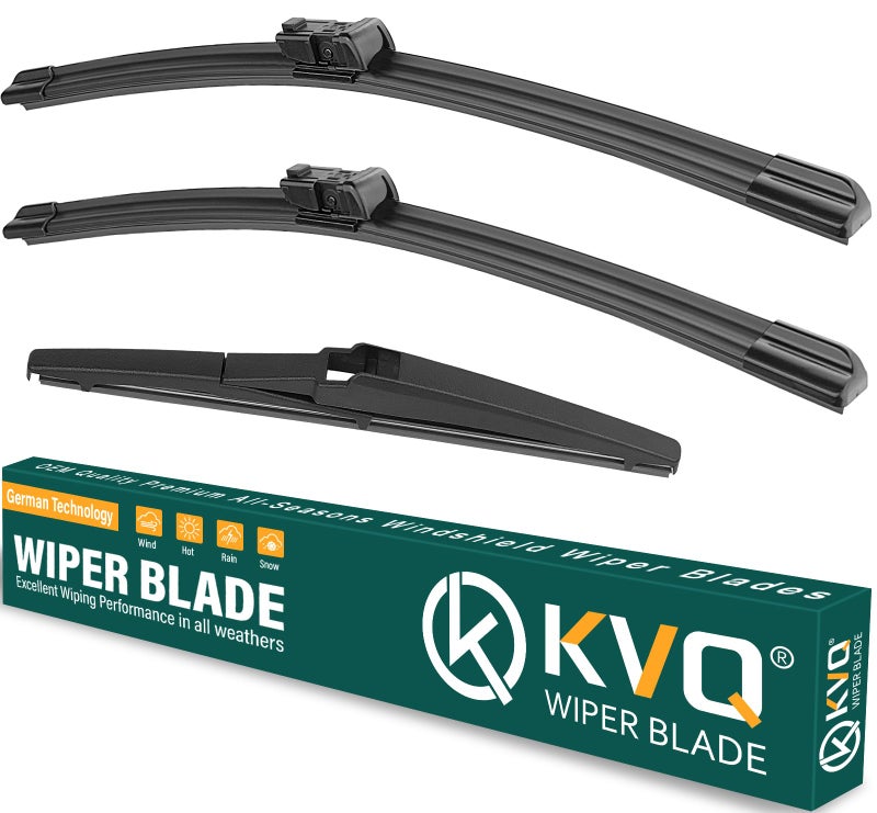KVQ Windshield Wiper Blades Replacement for Chevy Chevrolet Spark 2013 2014 2015Original Equipment Replacement Front Rear Wiper Blade Set 24 16 12 Set of 3