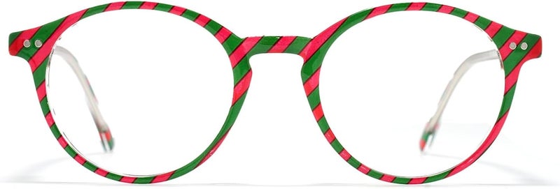 TIJN Blue Light Blocking Glasses Men Women Vintage Thick Round Rim Frame Eyeglasses - Image 1