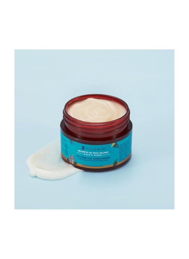 PILGRIM Korean Oil free Gel Moisturizer for oily skin with Hyaluronic Acid And Willow Bark Extracts  Moisturiser for face  Suitable for Oily And Acne-Prone Skin Men And Women  Korean Skin Care  50gm  - Image 2