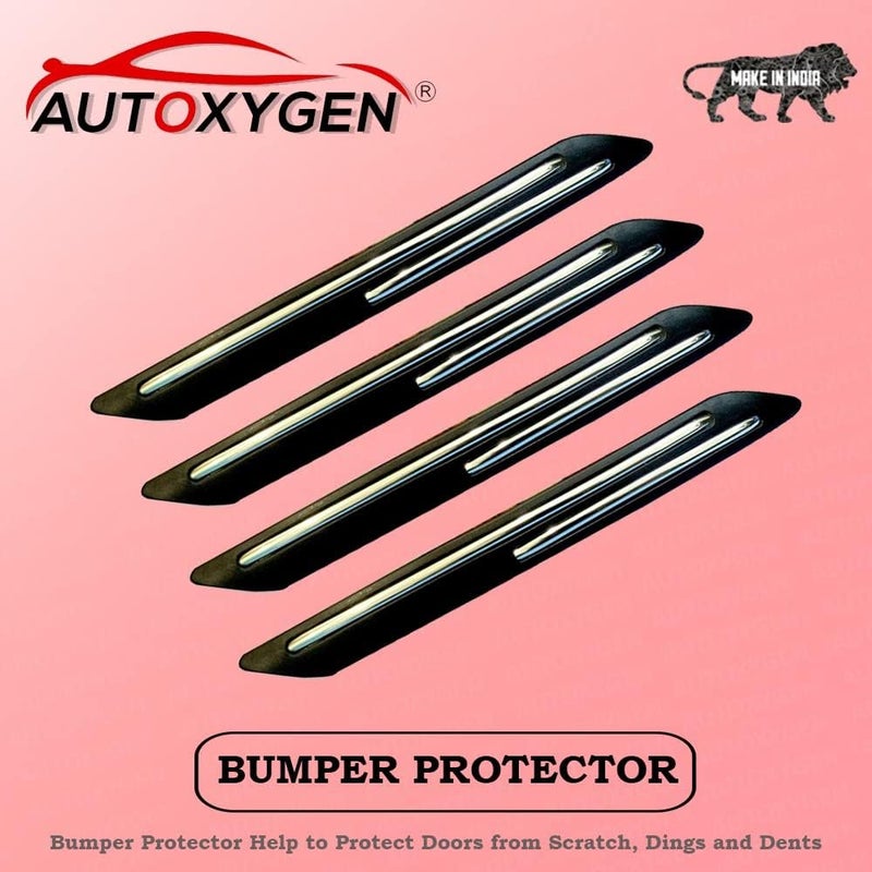 AUTOXYGEN حامي الصدام الأمامي للسيارة مع شريط كروم مزدوج لتويوتا إيتيوس - Image 2