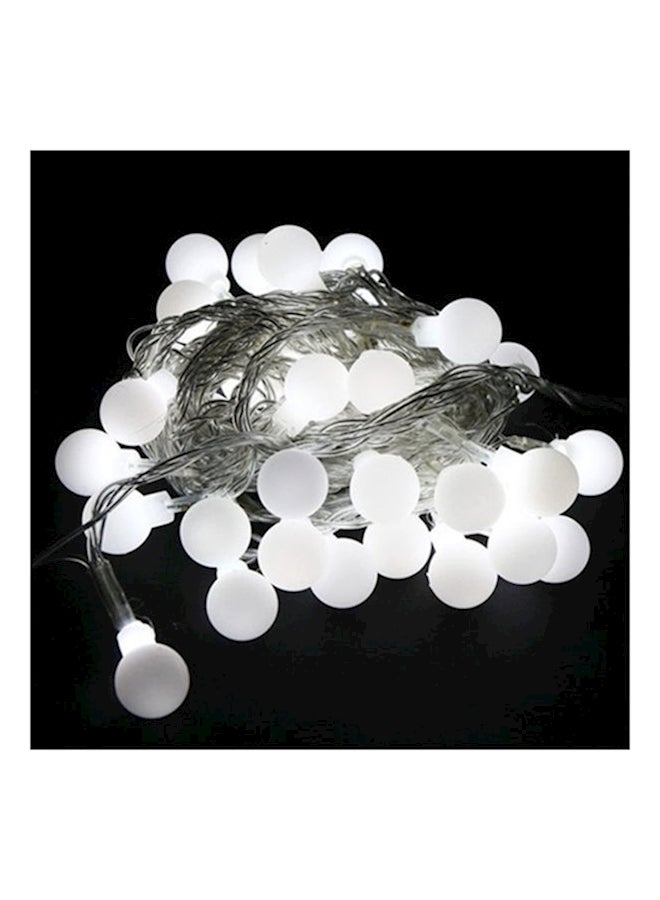 إسكدنيا شريط إضاءة LED بتصميم كرات من 100 قطعة يعمل بالكهرباء أبيض 10متر - Image 3