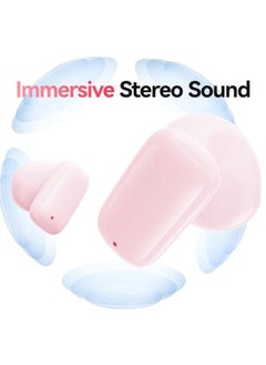 Usams TWS Earbuds Bluetooth-compatible 5.3 Semi in Ear Headphone Stereo Sound 5H Playing Time - Pink  - Image 5