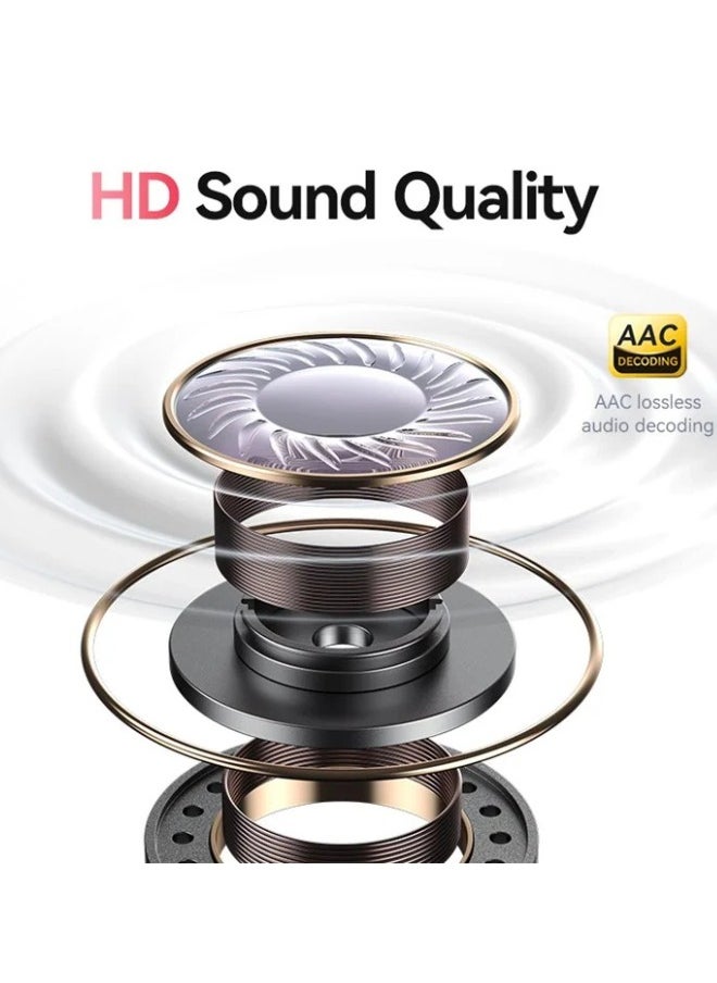 Usams - TWS Earbuds Bluetooth-compatible 5.3 Semi in Ear Headphone Stereo Sound 5H Playing Time - Pink - Image 1