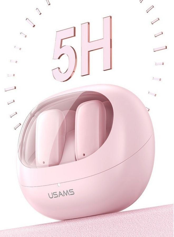 Usams Earphone Wireless Earbuds Headphones TWS Bluetooth 5.3 Semi In-Ear Stereo Sound 13mm Driver 5H Playtime Charging Case AirPods Style TDRA Certified - Image 3