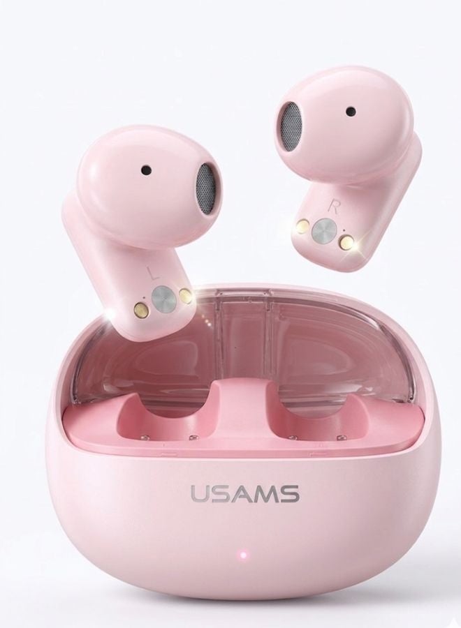 Usams Earphone Wireless Earbuds Headphones TWS Bluetooth 5.3 Semi In-Ear Stereo Sound 13mm Driver 5H Playtime Charging Case AirPods Style TDRA Certified - Image 1