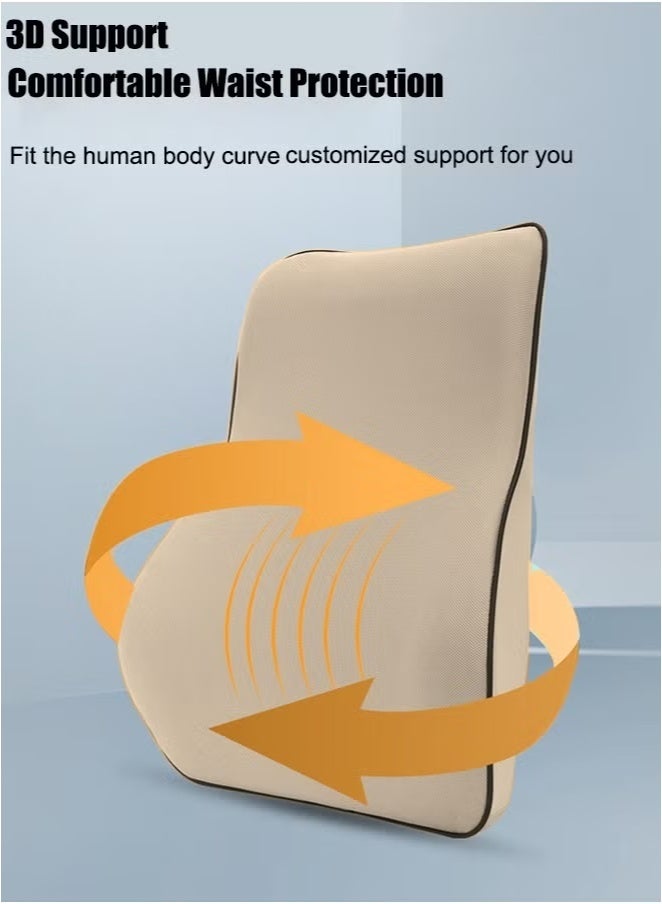 وسادة أسفل الظهر للسيارة، وسادة مقعد السيارة، وسادة ظهر السيارة، وسادة مسند ظهر السيارة، وسادة دعم أسفل الظهر، وسادة سيارة عالمية، وسادة مقعد سيارة عالية الارتداد، وسادة مقعد سيارة من إسفنج الذاكرة، وسادة أسفل الظهر بتصميم مريح للسيارة، وسادة قابلة للتعديل، وسادة ظهر قابلة للتهوية، وسادة قابلة للإزالة، عالمية لطرازات سيارات متعددة - Image 5