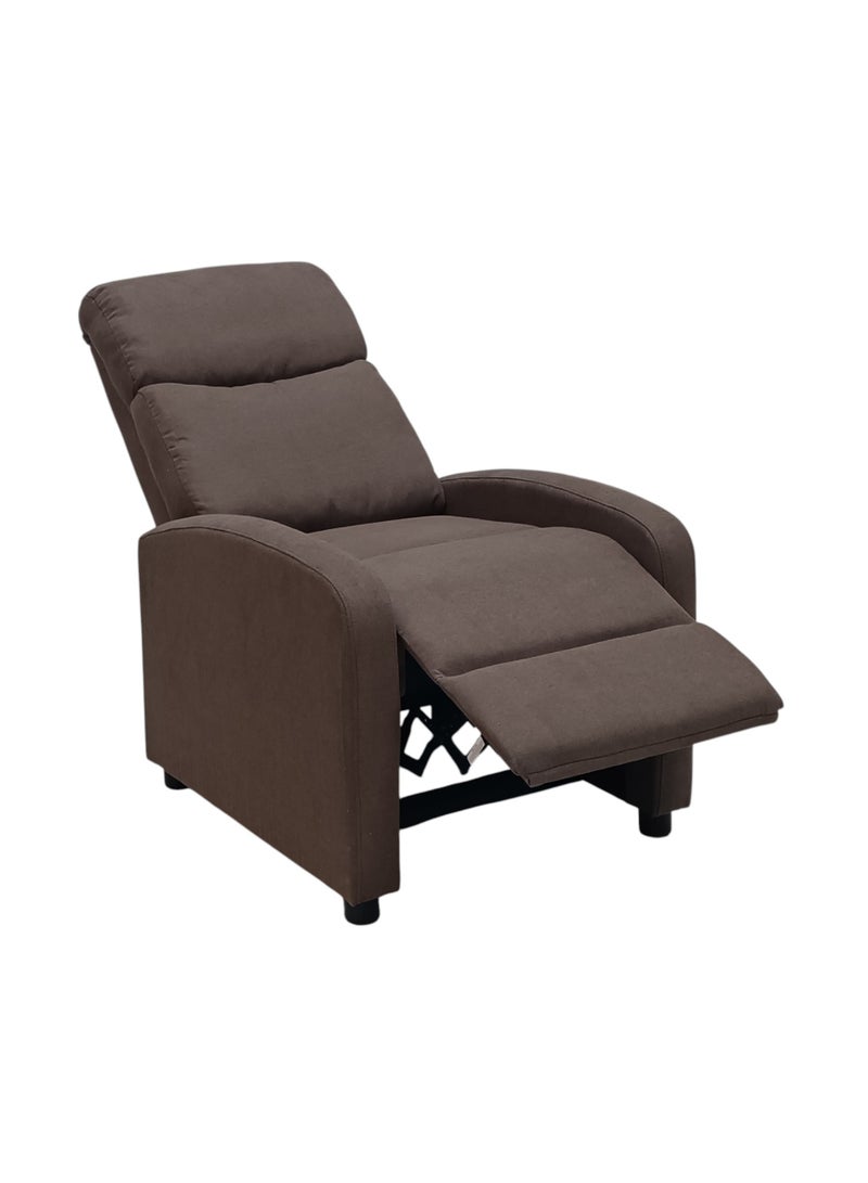 مفروشات صابر واخوانه (ذ.م.م) SBF Single Seater Fabric Recliner Chair – Manual Reclining Sofa with Modern Design & Soft Padding – Comfortable One-Seater Lounge Chair for Living Room & Home Relaxation, Brown  - Image 3