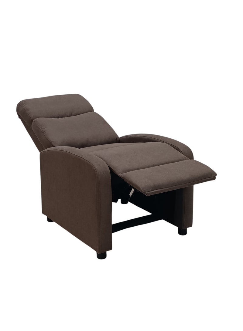 مفروشات صابر واخوانه (ذ.م.م) SBF Single Seater Fabric Recliner Chair – Manual Reclining Sofa with Modern Design & Soft Padding – Comfortable One-Seater Lounge Chair for Living Room & Home Relaxation, Brown  - Image 4