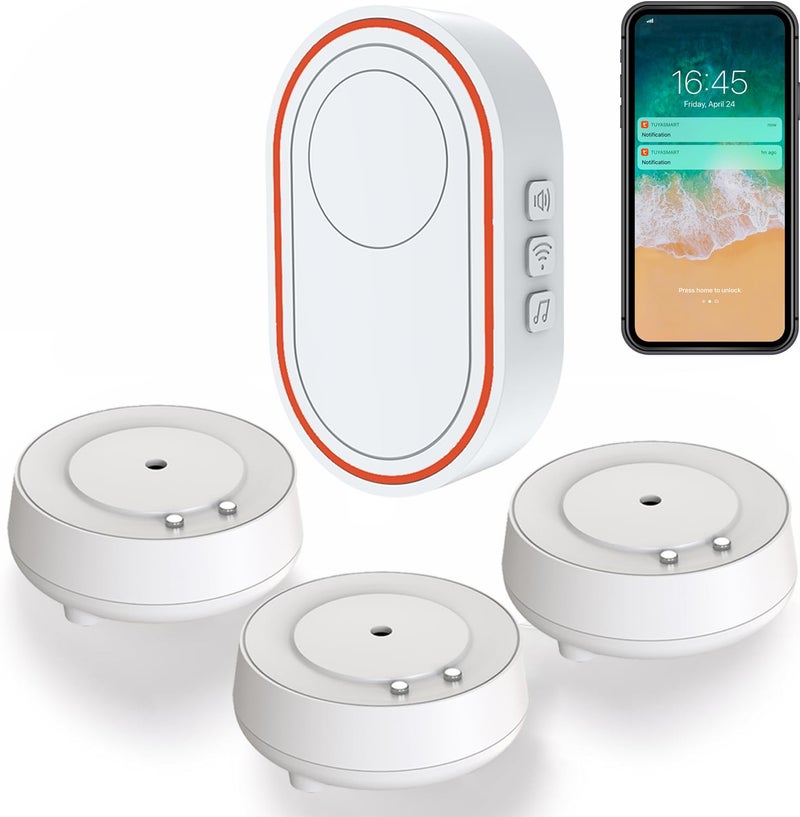 Tuehakny WiFi Water Leak Detector 3 Pack Smart Water Alarm with Leaks Drips Detector Smart Home Kit with Expandable Other Smart Sensors for KitchenBathroomSinkLaundryFlood Adjustable Alarm App Alert - Image 2