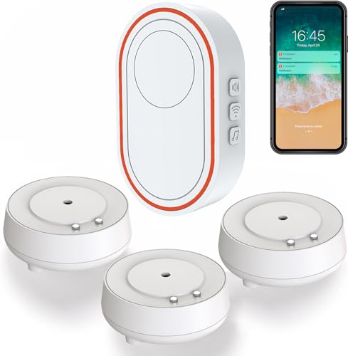 Tuehakny WiFi Water Leak Detector 3 Pack Smart Water Alarm with Leaks Drips Detector Smart Home Kit with Expandable Other Smart Sensors for KitchenBathroomSinkLaundryFlood Adjustable Alarm App Alert - Image 1