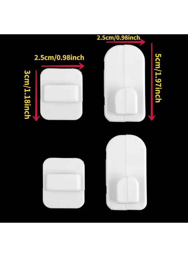 White 2 Pack Self Adhesive Remote Control Holder Wall Mounted No Drilling Required - Image 3