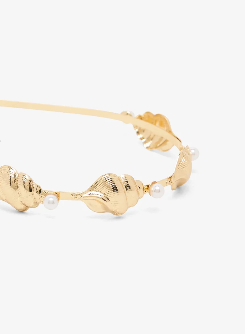 Khizana gold Gold Rhinestone Embellished Hairband for Women | Best Price UAE