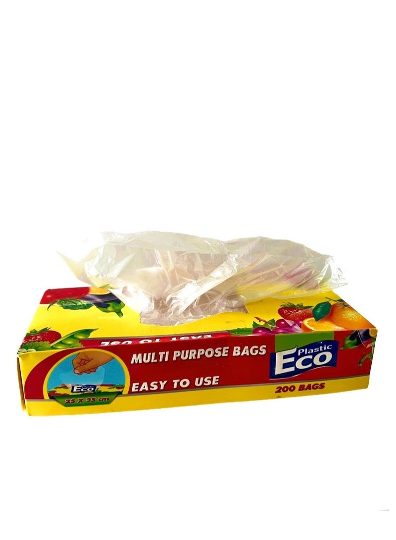 ECO Plastic 2Pack of 200 Piece freezer Bags 25x35cm Multi Purpose 400 Bags  - Image 5