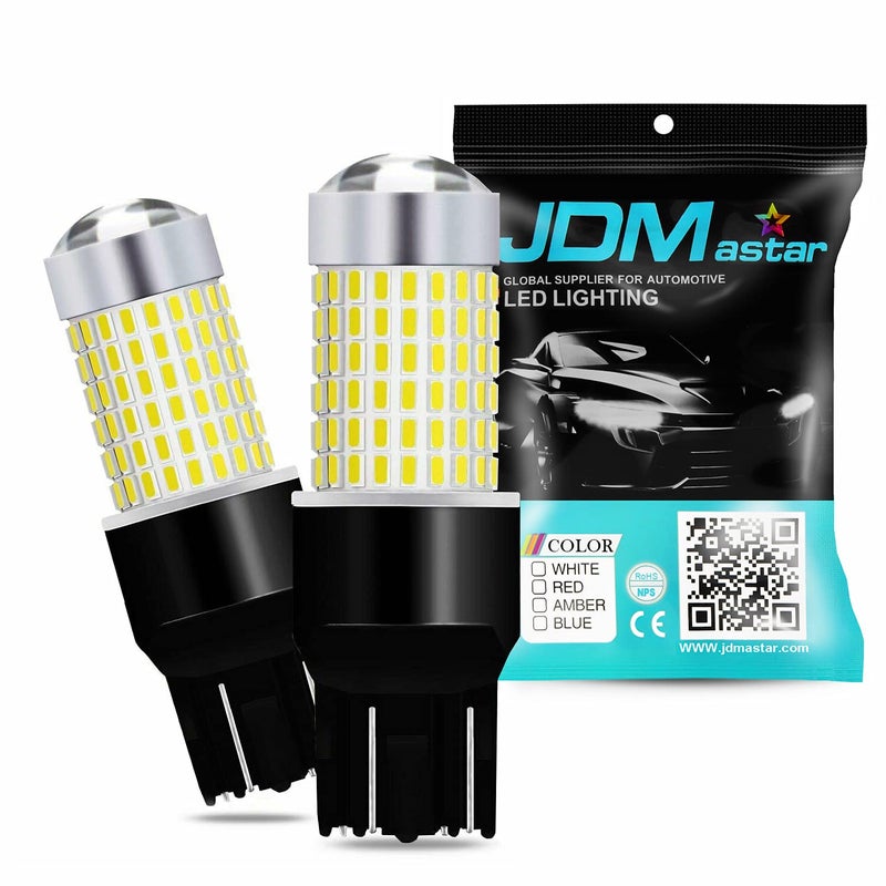 JDM ASTAR Extremely Bright 144EX Chipsets 7440 7441 7443 7444 992 White LED Bulbs with Projector For Backup Reverse Lights