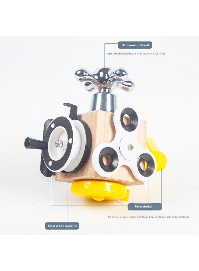 Coax Baby Artifact Busy Block Montessori Puzzle Hands-on Ability Logical Thinking Cognitive Simulation Unlock Wooden Toys-Color:Switch Unlock Busy Block  - Image 5