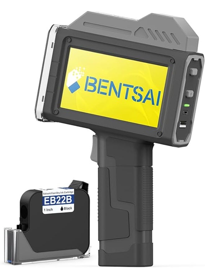 بنتساي BENTSAI Handheld Inkjet Printer BT-HH6210B 1 Inch (25.4mm) Printhead with 16H Long Endurance for Batch Number Date Logo Barcode QR Code Print on Plastic Cardboard Wood Metal Clothes - Image 1