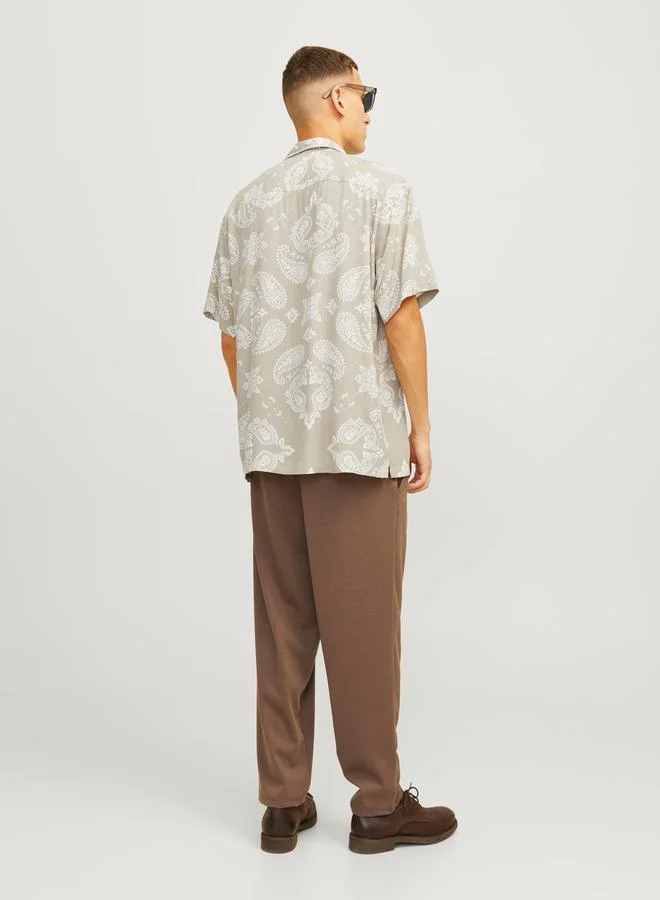 JACK & JONES Paisley Print Resort Collar Shirt