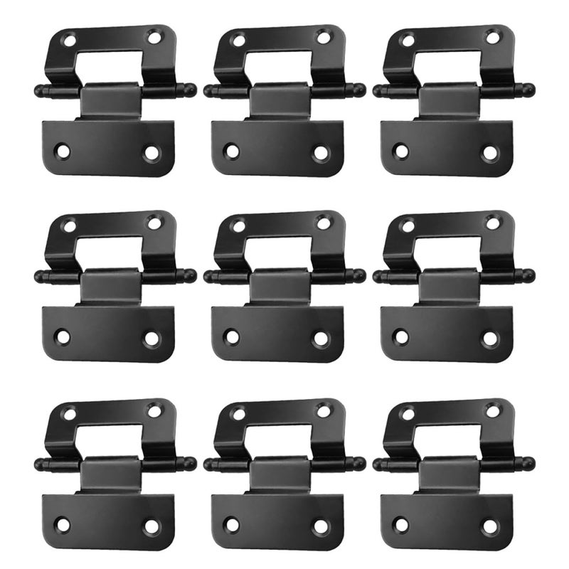 Self Closing Cabinet Hinges 51x6x1 5mm Black 10 Pack Flush Mount For Kitchen Bathroom - Image 2