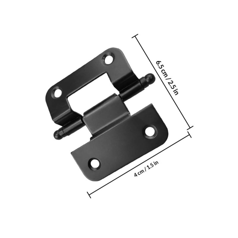 Self Closing Cabinet Hinges 51x6x1 5mm Black 10 Pack Flush Mount For Kitchen Bathroom - Image 3