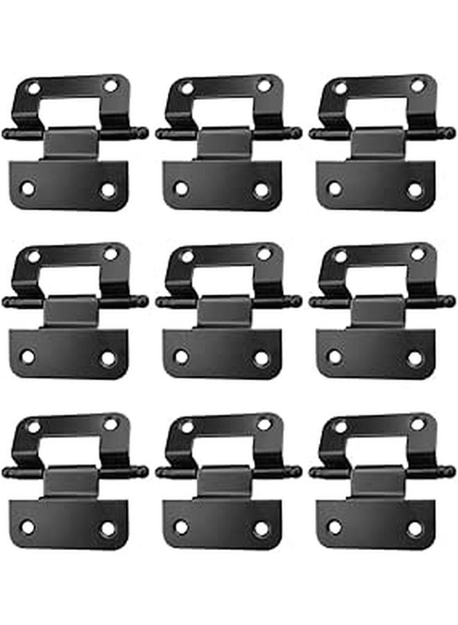 Self Closing Cabinet Hinges 51x6x1 5mm Black 10 Pack Flush Mount For Kitchen Bathroom - Image 1