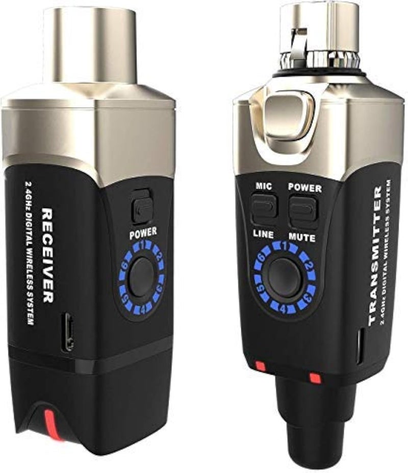 Xvive U3 XLR Microphone Wireless System 24GHz Wireless XLR Transmitter and Receiver for Dynamic Microphone Audio Mixer PA System