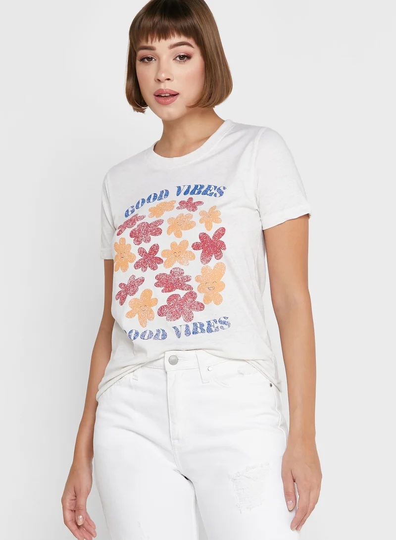 Ginger Graphic Melange T-Shirt