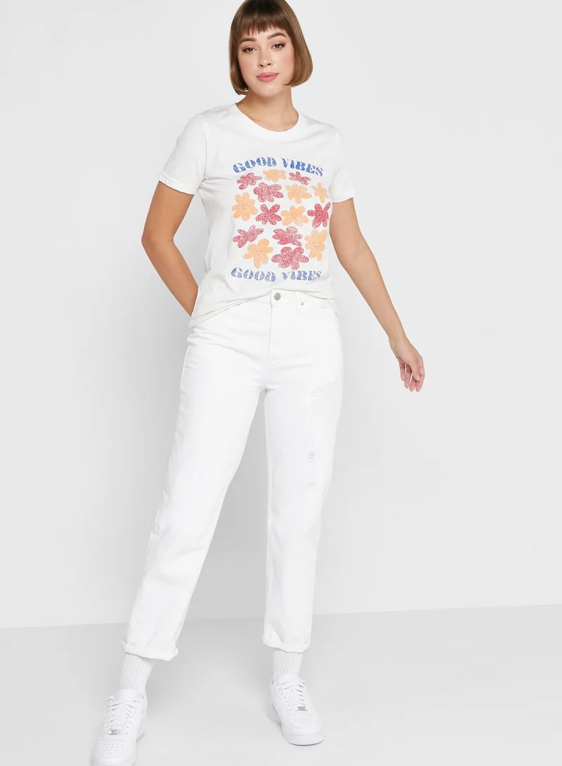 Ginger Graphic Melange T-Shirt