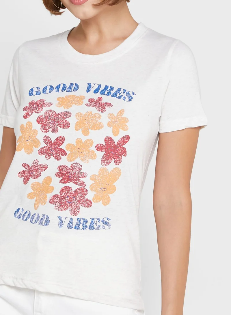 Ginger Graphic Melange T-Shirt