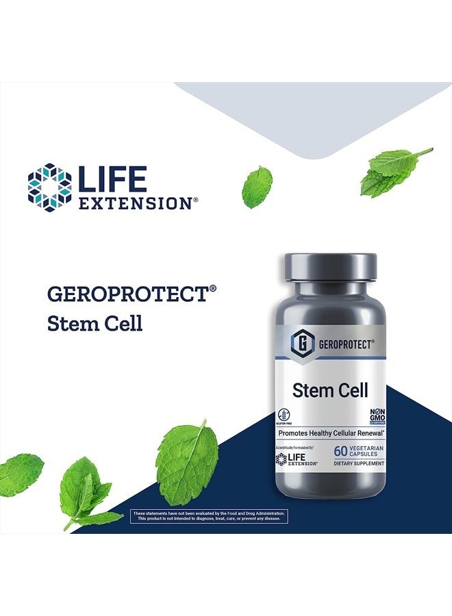 Life Extension GeroProtect Stem Cell - Healthy Cell Support Plant-Based Nutrients Formula Supplement for Anti-Aging & Longevity - Non-GMO, Gluten-Free, Vegetarian - 60 Capsules - Image 3