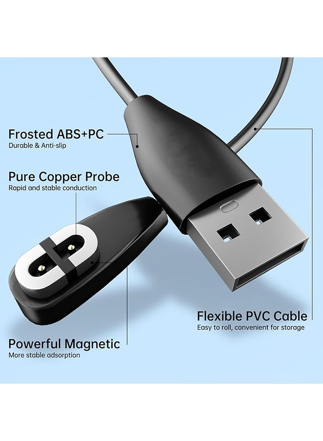 دبليو أف أف أو 2 عبوة من كابلات الشحن USB و Type-C - متوافق مع كابل شحن Shokz المغناطيسي ومتوافق مع Aftershokz Aeropex AS800، Shokz OpenRun Pro، OpenRun، OpenRun Mini، USB Type-C لسماعات الرأس من نوع Bone Conduction OpenComm - 3.3 قدم / 100 سم - Image 5